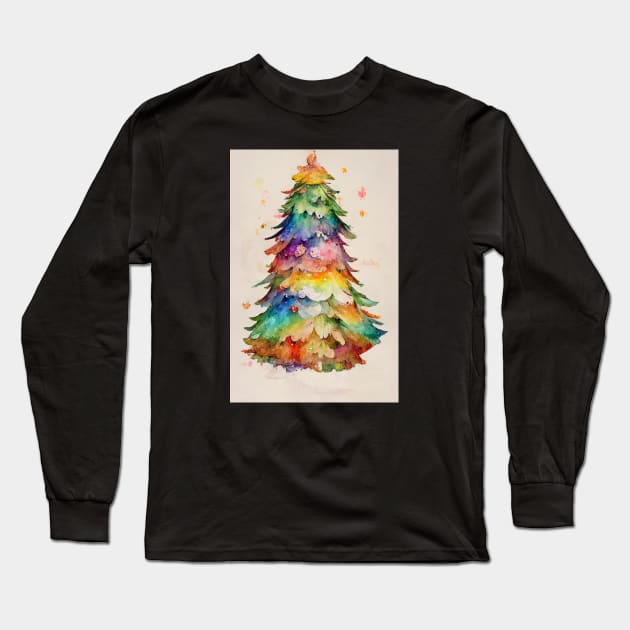 Christmas tree Long Sleeve T-Shirt by Art8085